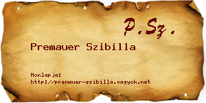 Premauer Szibilla névjegykártya
